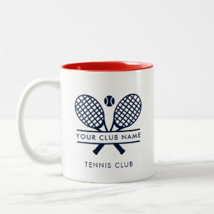 Benutzerdefinierter Rasen-Tennis-Club-Name Zweifarbige Tasse