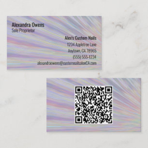 Benutzerdefinierter Regenbogenfarben Design QR-7-Z Visitenkarte