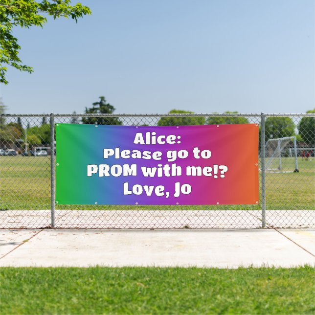 Benutzerdefinierter Regenbogenfarben Prom-Banner Banner (InSitu)