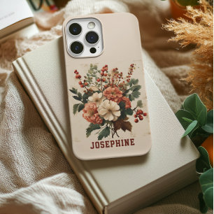Benutzerdefinierter Retro-Blumen-Hawthorn-Schutz f Case-Mate iPhone 14 Pro Hülle