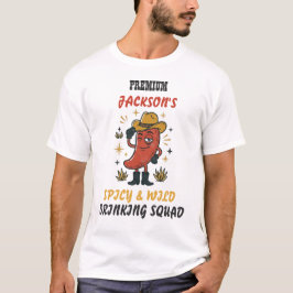 Benutzerdefinierter Retro-Chili-Trink-T-Shirt-Text T-Shirt