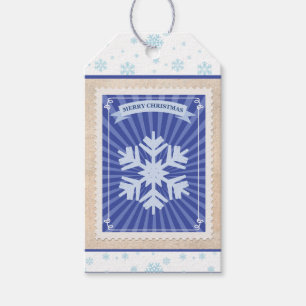 Benutzerdefinierter Retro-Papierstempel Frohe Weih Geschenkanhänger