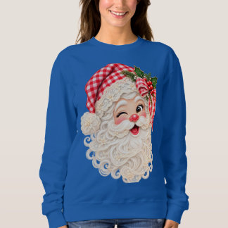 Benutzerdefinierter Retro-Spitzen-Weihnachtsmann,  Sweatshirt