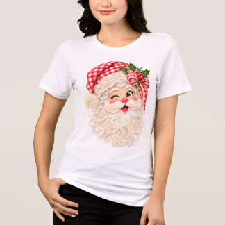 Benutzerdefinierter Retro-Spitzen-Weihnachtsmann,  Tri-Blend Shirt