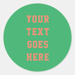 Benutzerdefinierter Retro-Textaufkleber - Bearbeit Runder Aufkleber