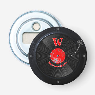 Benutzerdefinierter Retro-Vinyl-Schallplatten-Knop Flaschenöffner