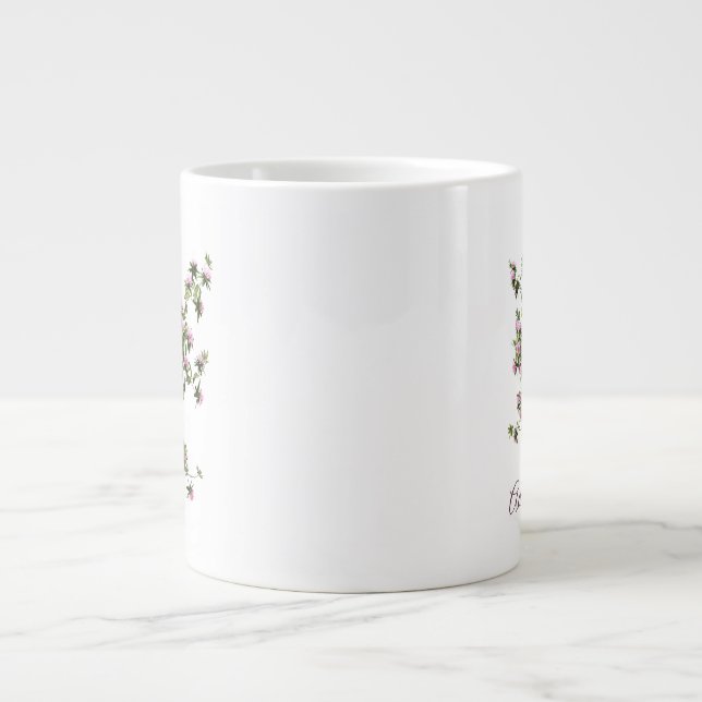 Benutzerdefinierter Rhododendron-Blumengarten Jumbo-Tasse (Vorderseite)