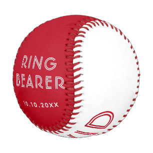 Benutzerdefinierter Ringträger Name Hochzeitsdatum Baseball