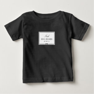 Benutzerdefinierter Ringträger Name Süße Fliege Sc Baby T-shirt