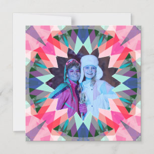 Benutzerdefinierter Rosa Blau Stern Beste Freunde Magneteinladung