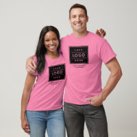 Benutzerdefinierter rosa Firmenname und Logo