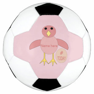 Benutzerdefinierter rosa Geburtstagsmädchen-Küken- Fußball