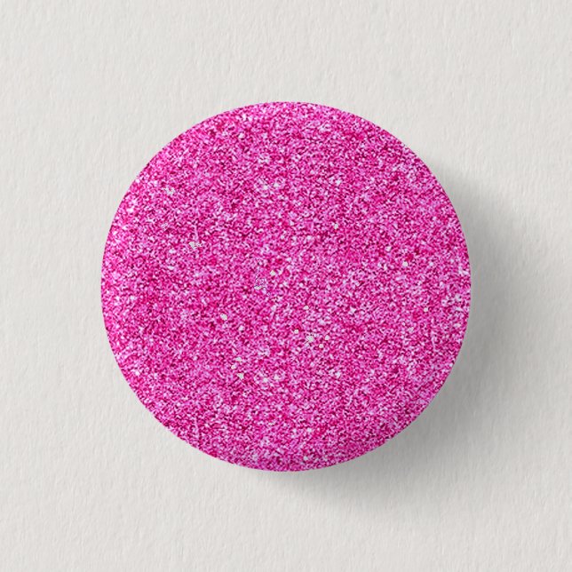 Benutzerdefinierter rosa Glitzer Aussehen Elegante Button (Vorderseite)