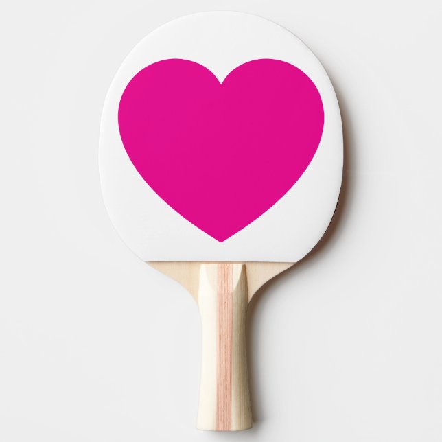 Benutzerdefinierter rosa Herz-Ping-Pong-Ball – Rom Tischtennis Schläger (Vorderseite)