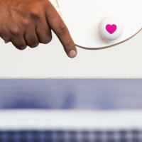 Benutzerdefinierter rosa Herz-Ping-Pong-Ball – Rom