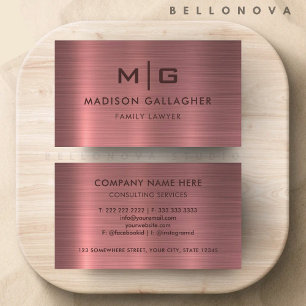 Benutzerdefinierter rosa Lila Metallstil Beruflich Visitenkarte