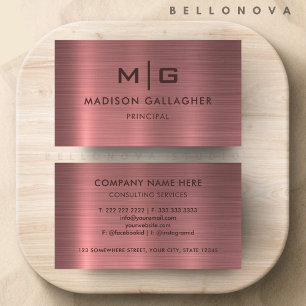 Benutzerdefinierter rosa Lila Metallstil Beruflich Visitenkarte