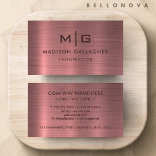 Benutzerdefinierter rosa Lila Metallstil Beruflich Visitenkarte