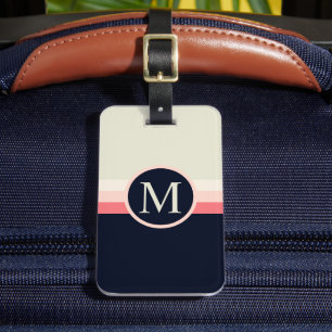 Benutzerdefinierter rosa Pfirsichfarbblock Gepäckanhänger