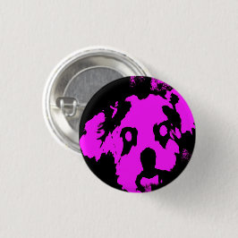 Benutzerdefinierter rosa schwarzer Hund Kleiner Ro Button