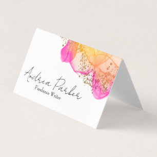 Benutzerdefinierter rosa Tinte Einfache moderne QR Visitenkarten