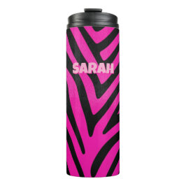 Benutzerdefinierter rosa Zebradruck  Thermosbecher