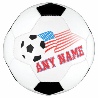Benutzerdefinierter roter Name Fußball Design & Am