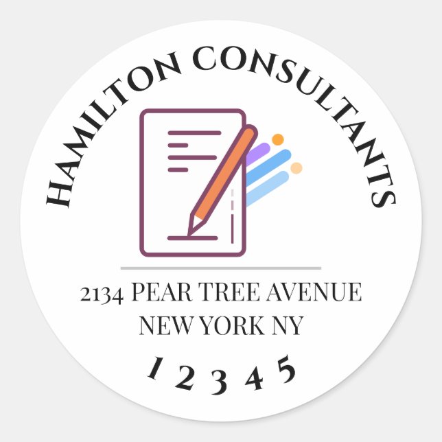 Benutzerdefinierter runder Geschäftslogo-Aufkleber Runder Aufkleber (Vorderseite)