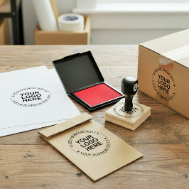 Benutzerdefinierter runder Logo-Stempel. Moderne G Gummistempel