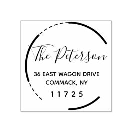 Benutzerdefinierter rustikaler Familienname Gummistempel