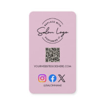 Benutzerdefinierter Salon-Logo-QR-Code Social Medi