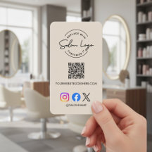 Benutzerdefinierter Salon-Logo-QR-Code Social-Medi
