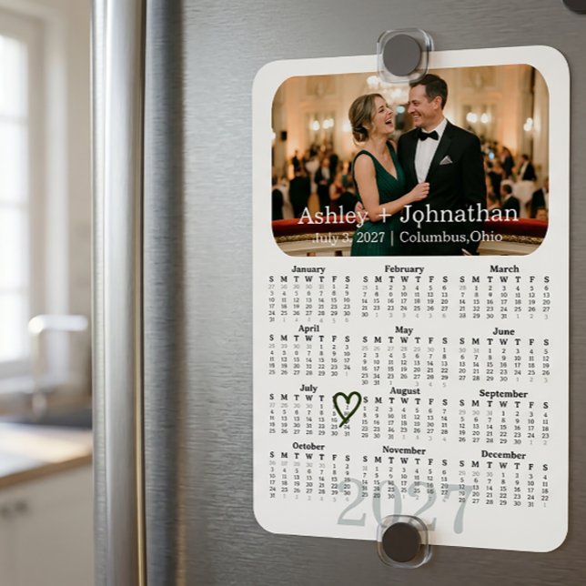Benutzerdefinierter Save-the-Date-Foto-Magnet 2027 Magnet (Von Creator hochgeladen)
