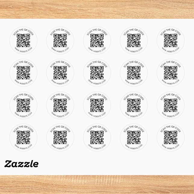 Benutzerdefinierter Scan-Code Social Media Runder Aufkleber (Von Creator hochgeladen)