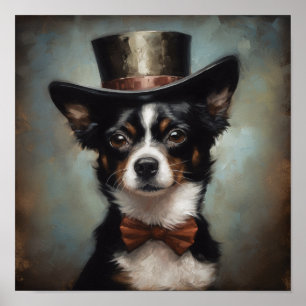 Benutzerdefinierter schicker Chihuahua Bronze-Zyli Poster