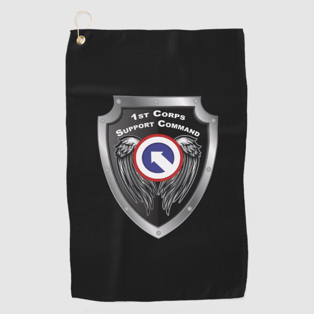 Benutzerdefinierter Schild für den Support für das Golfhandtuch (Vorderseite)