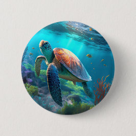 Benutzerdefinierter Schildkröten-Button mit Bild - Button