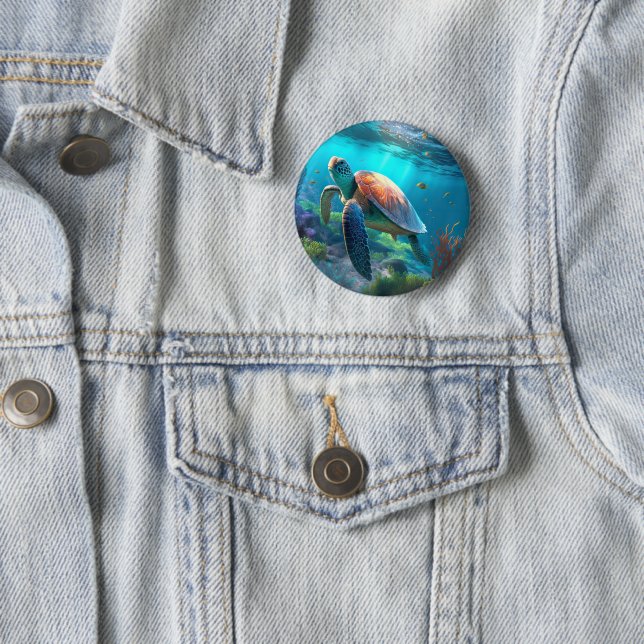 Benutzerdefinierter Schildkröten-Button mit Bild - Button (Beispiel)