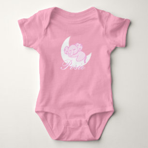 Benutzerdefinierter Schlafender-Elefant-Baby-Body Baby Strampler