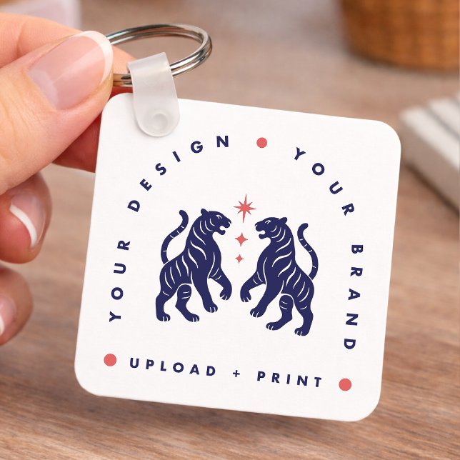 Benutzerdefinierter Schlüsselanhänger | Design-Upl (Upload your artwork and turn this keychain into custom branded merch or a stylish gift)