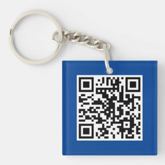 Benutzerdefinierter Schlüsselanhänger für Blue QR 