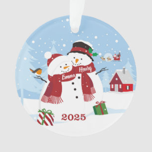 Benutzerdefinierter Schneemann-Weihnachtsschmuck f Ornament