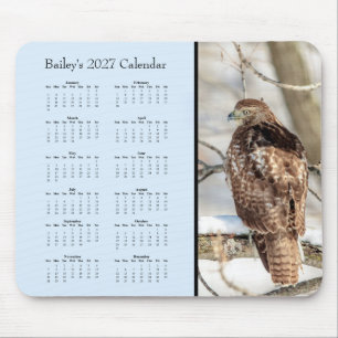 Benutzerdefinierter Schreibtischkalender 2027 Rote Mousepad