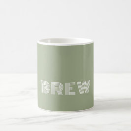 Benutzerdefinierter Schriftart für weichgrünen C22 Kaffeetasse