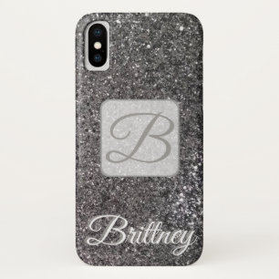 Benutzerdefinierter schwarzer Glitzer iPhone x-Geh Case-Mate iPhone Hülle