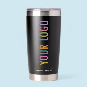 Benutzerdefinierter schwarzer, isolierter Tumbler Thermobecher