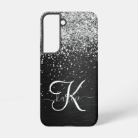 Benutzerdefinierter Silber-Glitter-Schwarz-Glanz-M