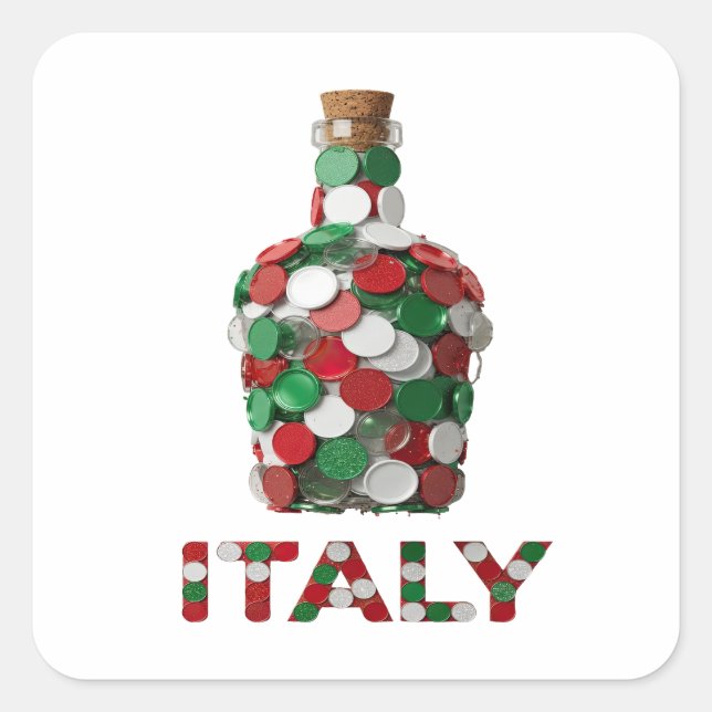 Benutzerdefinierter Silber ITALY Craft Aufkleber (Vorderseite)