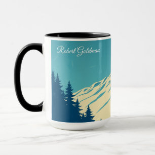 Benutzerdefinierter Ski Club Aspen Retro 70er Jahr Tasse