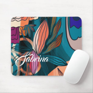 Benutzerdefinierter Skript-Signaturname Tropisch Mousepad